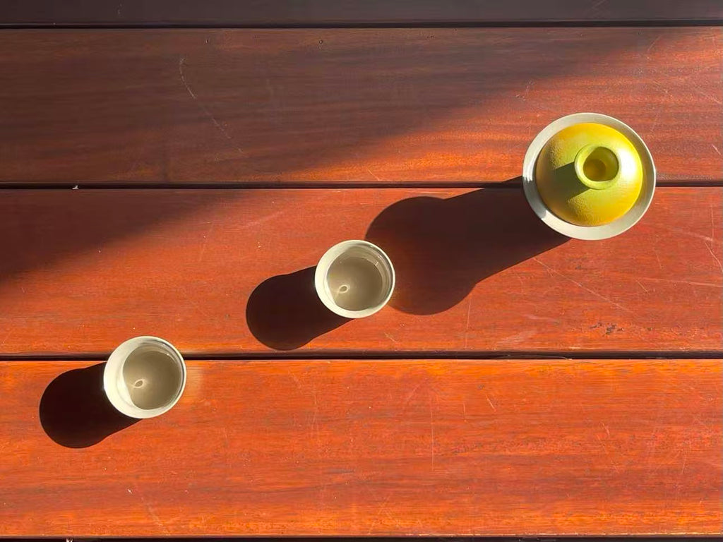 【绿黄渐变】盖碗 Emerald to Amber(Ombré Tea Bowl)